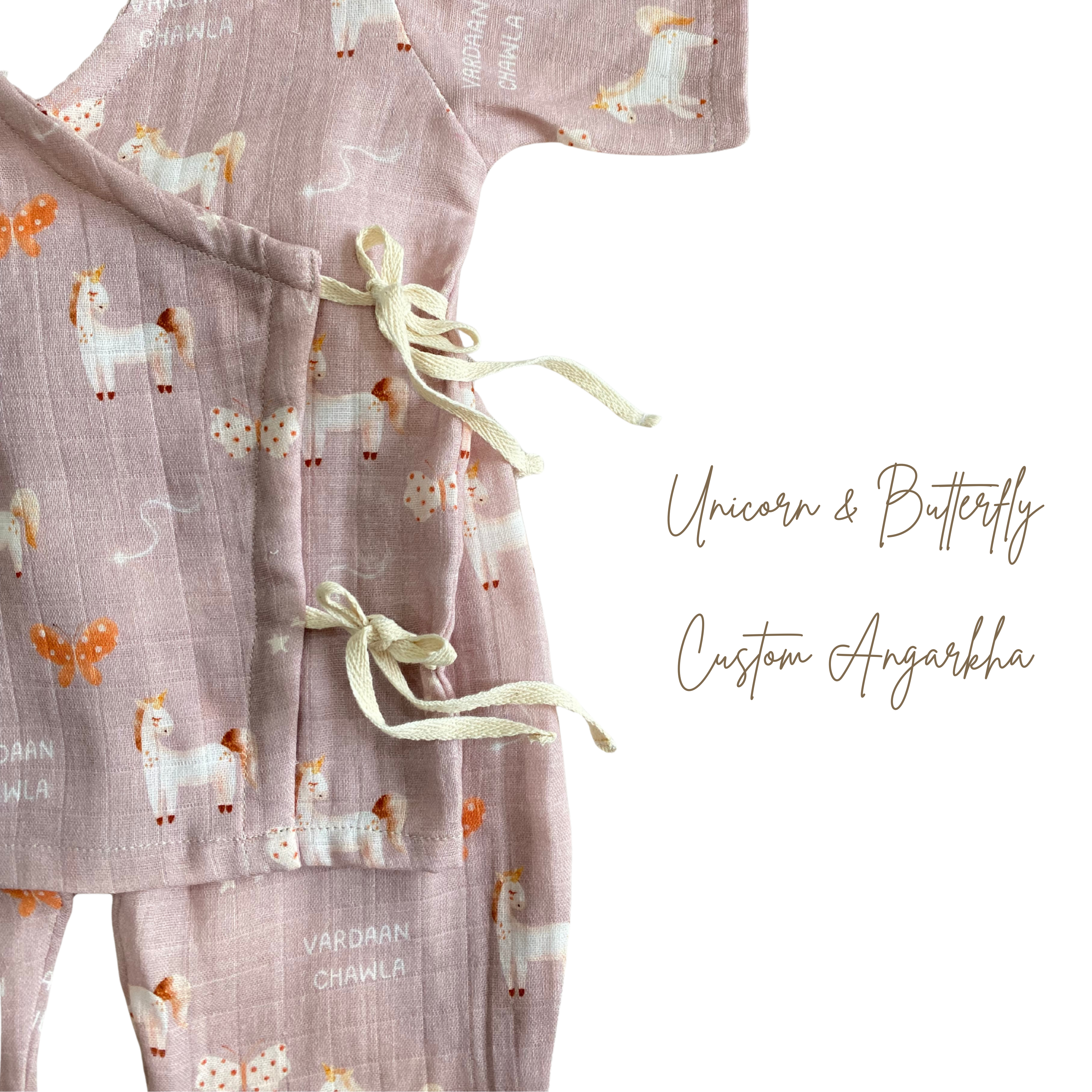 Unicorn and Butterfly Customised Angarkha